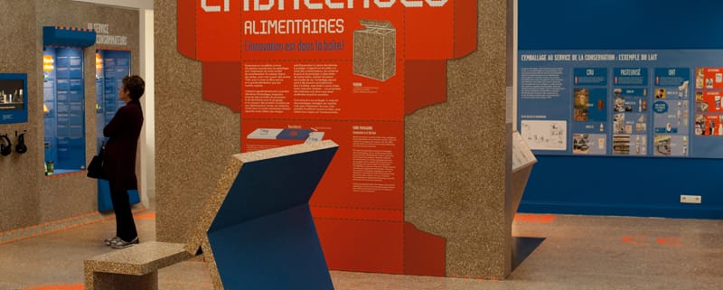 Emballages alimentaires, exposition permanente, Musée des arts et métiers, Paris